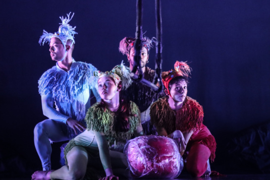 Whenthe Moon Spun Round photocredit Jym Daly inphoto Oran Leong Hannah Scully Rosie Stebbing Vitor Bassi Siamsa Tire Theatre Fidget Feet Ceolo Connected 2023